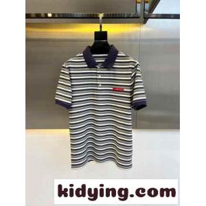 カジュアル ストライプ 半袖 ポロシャツ プラダ コピー Tシャツ コピー メンズkid26a0PTLz