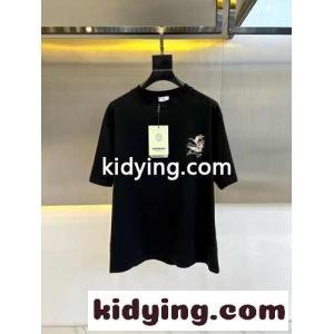 カジュアル リラックス 刺繍入り 半袖Tシャツ バーバリー コピー Tシャツ コピー ブラックkid269zSTby
