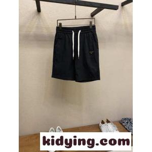 定番 カジュアル プラダ スーパーコピー パンツ コピー メンズ ショートパンツ ブラックkid26mCeeCe
