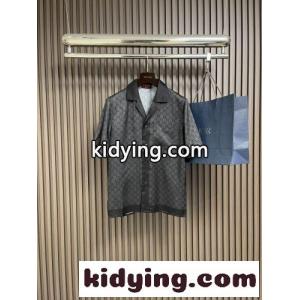プリント シルクツイル ボウリングシャツ グッチ コピーブランド シャツ スーパーコピー トップスkid26u8j4Lv