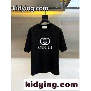 シンプル お洒落 ロゴ 半袖Tシャツ グッチ コピー Tシャツ 偽物 クルーネック ブラックkid26Hru0Xz
