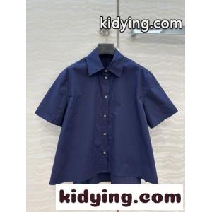 ロエベ コピー シャツ コピー レディース ショートスリーブ トラペーズシャツ ネイビーkid26X5TXLb