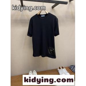 洗練された クルーネック 半袖Tシャツ プラダ コピーブランド Tシャツ 偽物 合わせやすいkid26Wfyi8b