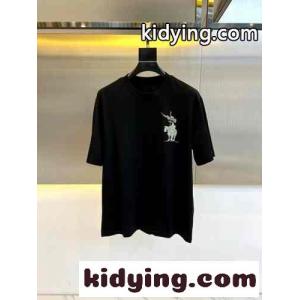 人気新作 コットン クルーネック Tシャツ バーバリー ブランド コピー 半袖Tシャツ コピー ブラックkid265fCiWv