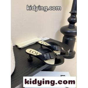 洗練された ブラック ロエベ コピー トイ パンタ トゥポスト ヒールサンダル スーパーコピーkid268jSLLr
