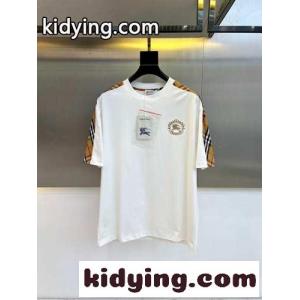 カジュアル コットン クルーネック Tシャツ バーバリー コピー 半袖Tシャツ コピー ホワイトkid261L9zeC