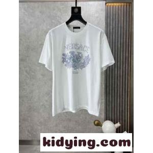カジュアル ロゴプリント ヴェルサーチ コピーェ Tシャツ スーパーコピー ホワイトkid2601ziSz