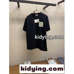 定番 人気 リラックス 半袖Tシャツ ロエベ コピー Tシャツ コピー ユニセックス ブラックkid269X9fay