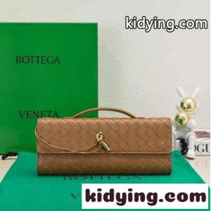 ハンドル付き ロング クラッチバッグ ボッテガ・ヴェネタ バッグ スーパーコピー ブラウンkid26aKTXXz