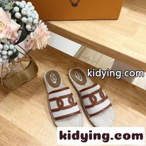 ケイト キャンバス＆レザー スライドサンダル トッズ サンダル コピー レディースシューズkid26G15vWr