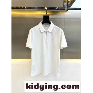 カジュアル ハーフジップ ポロシャツ サルヴァトーレ・フェラガモ 半袖Tシャツ コピー ホワイトkid26Sv4nGn