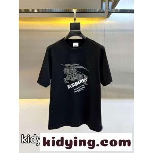 バーバリー コピー 半袖Tシャツ コピー カジュアル コットンTシャツ ブラックkid26H1juau