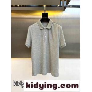 上品 カジュアル バーバリー コピー 半袖Tシャツ コピー コットンピケ ポロシャツ グレーkid26amyu4f