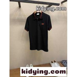 カジュアル コットンピケ ポロシャツ バーバリー コピー 半袖Tシャツ コピー ブラックkid269jy8Tf