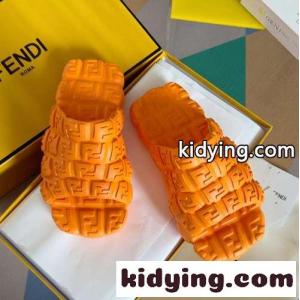軽量 ラバースライド フェンディ コピー サンダル スーパーコピー 厚底 オレンジkid26veummi