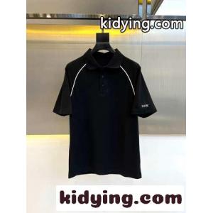 クリスチャン・ディオール ブランド コピー 半袖Tシャツ コピー コットンピケ ポロシャツ ブラックkid26Xvq0Lj