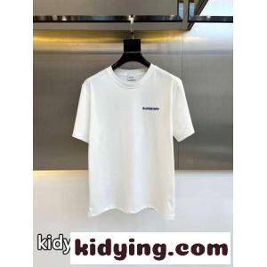 カジュアル ロゴ刺繍 クルーネック バーバリー コピー 半袖Tシャツ コピー ホワイトkid26iWveOv