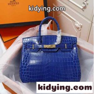 定番 高級感 クロコダイル バーキン30 ハンドバッグ エルメス スーパーコピー バッグ コピー ブルーkid26HvO9Xr