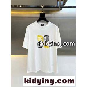 おしゃれ 合わせやすい 刺繍入り フェンディ ブランド コピー 半袖Tシャツ コピー クルーネック ホワイトkid26yeyqya
