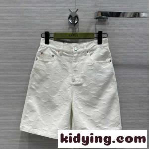 GGジャカード デニムショートパンツ グッチ スーパーコピー パンツ コピー ホワイトkid26OPvOXD