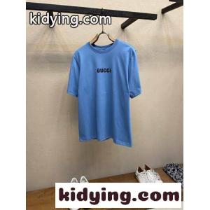 シンプル カジュアル グッチ コピーブランド 半袖Tシャツ コピー コットン ユニセックスkid264nW1Hz