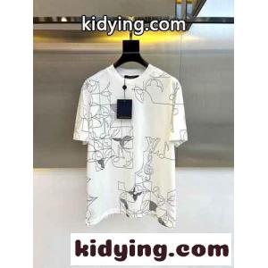 合わせやすい プリント クルーネック Tシャツ ルイ・ヴィトン 半袖Tシャツ コピー ホワイトkid26qOrG5r