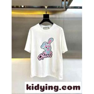 快適 コットン Tシャツ グッチ コピー 半袖Tシャツ コピー クルーネック ホワイトkid264bmi0j