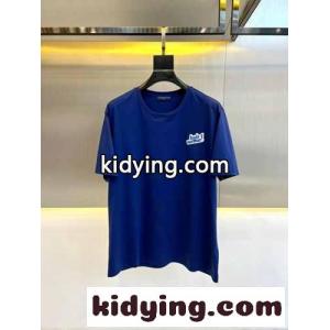 洗練された カジュアル ロゴ ルイ・ヴィトン 半袖Tシャツ コピー ブルーkid26TTH9Pv