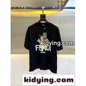 大人気 fendi スーパーコピー x FRGMT x POKEMON フェンディ スーパーコピー 半袖Tシャツ コピー ブラックkid26OLTf8n
