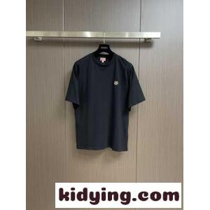 シンプル ケンゾー 半袖Tシャツ コピー LUCKY TIGER エンブロイド クラシック Tシャツ ブラックkid26ny4zOb