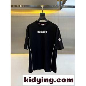 モンクレール スーパーコピー 半袖Tシャツ コピー カジュアル ロゴ コットンtシャツ ブラックkid26j85HXz