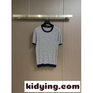 接触冷感 アイスシルク エルメネジルド・ゼニア 半袖Tシャツ コピー ストライプkid26DGnG1j