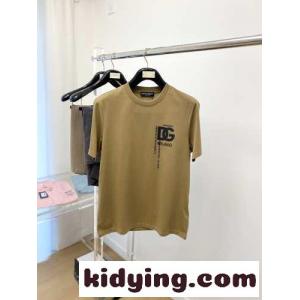 カジュアル 合わせやすい コットンTシャツ ドルチェ&ガッバーナ スーパーコピー 半袖Tシャツ コピー カーキkid26TLvOXj
