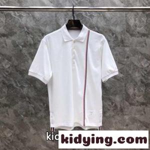 定番 カジュアル ストライプ ポロシャツ トムブラウン コピーブランド 半袖Tシャツ コピー ホワイトkid26Xna4ru