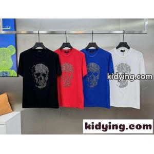 ラインストーン スカル フィリッププレイン 半袖Tシャツ コピー 4色ありkid260jq4PD