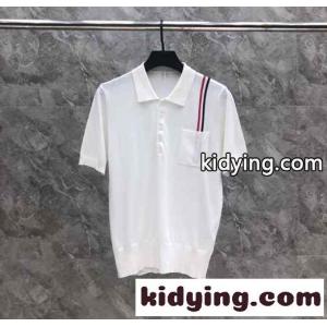 カジュアル トムブラウン コピー 半袖Tシャツ コピー ニット ポロシャツ ホワイトkid26LDS9ba