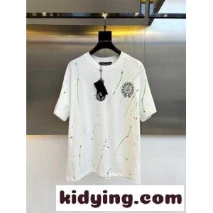 ストリート カジュアル クロムハーツ スーパーコピー 半袖Tシャツ コピー ゆったり ホワイトkid26KzGD8n