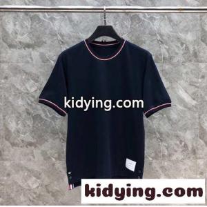 カジュアル ストライプ Tシャツ トムブラウン コピー 半袖Tシャツ コピー ネイビーkid26LHruyC