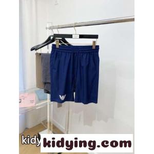 メンズ 春夏 ショートパンツ アルマーニ コピー カジュアルパンツ コピー ロゴ入り ブルーkid260XjK1n