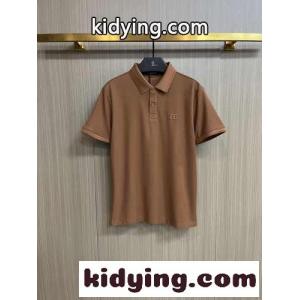 ドルチェ&ガッバーナ スーパーコピー 半袖Tシャツ コピー カジュアル 定番 コットンピケ ポロシャツ ブラウンkid26mqaO1z