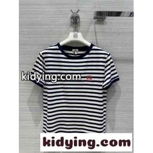 人気 春夏 ストライプ 半袖Tシャツ ロエベ コピーブランド Tシャツ コピー クルーネックkid26TDSfSn