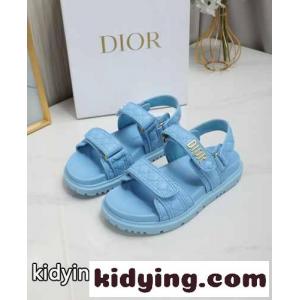 カジュアル 快適 クリスチャン・ディオール ブランド コピー サンダル コピー レディースシューズ ブルーkid26Cuqiuy