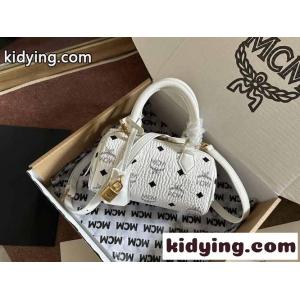 ミニ ELLA ボストンバッグ エムシーエム ブランド コピー バック コピー ショルダーバッグ ホワイトkid26umyWzu