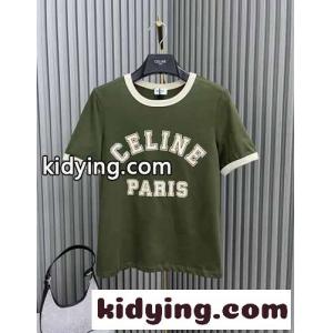 セリーヌ コピー Tシャツ コピー 人気 おしゃれ クルーネック ロゴ コットン 半袖Tシャツkid26ay0jOD