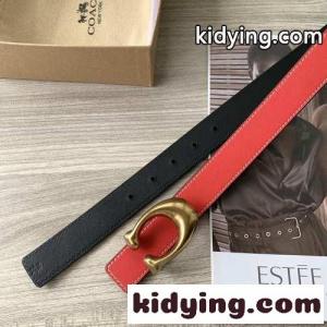 C ハードウェア リバーシブル ベルト コーチ コピー ベルト 偽物 レッドkid26rmWD4n