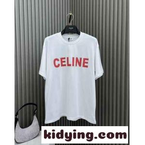 シンプル ロゴ オーバーサイズ 半袖Tシャツ セリーヌ スーパーコピー Tシャツ コピー コットンkid26u8LH9v