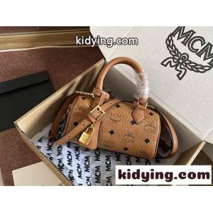ミニ ELLA ボストンバッグ エムシーエム ブランド コピー バック コピー ショルダーバッグ ブラウンkid26i8LPDm