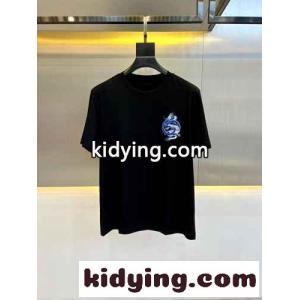 快適 シルケットコットン 刺繍入り グッチ コピーブランド Tシャツ コピー 半袖Tシャツ ブラックkid26OP5XHj