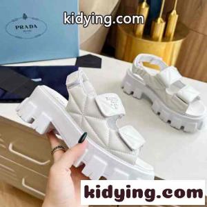 大人気 厚底 レディースシューズ プラダ コピー サンダル コピー ホワイトkid26yCGDOf