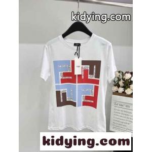 定番 プリント フェンディ コピーブランド Tシャツ コピー クルーネック 半袖Tシャツkid26KPXbam